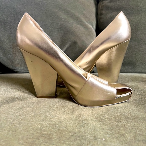 Yves Saint Laurent silver wedge heels - Picture 2 of 8